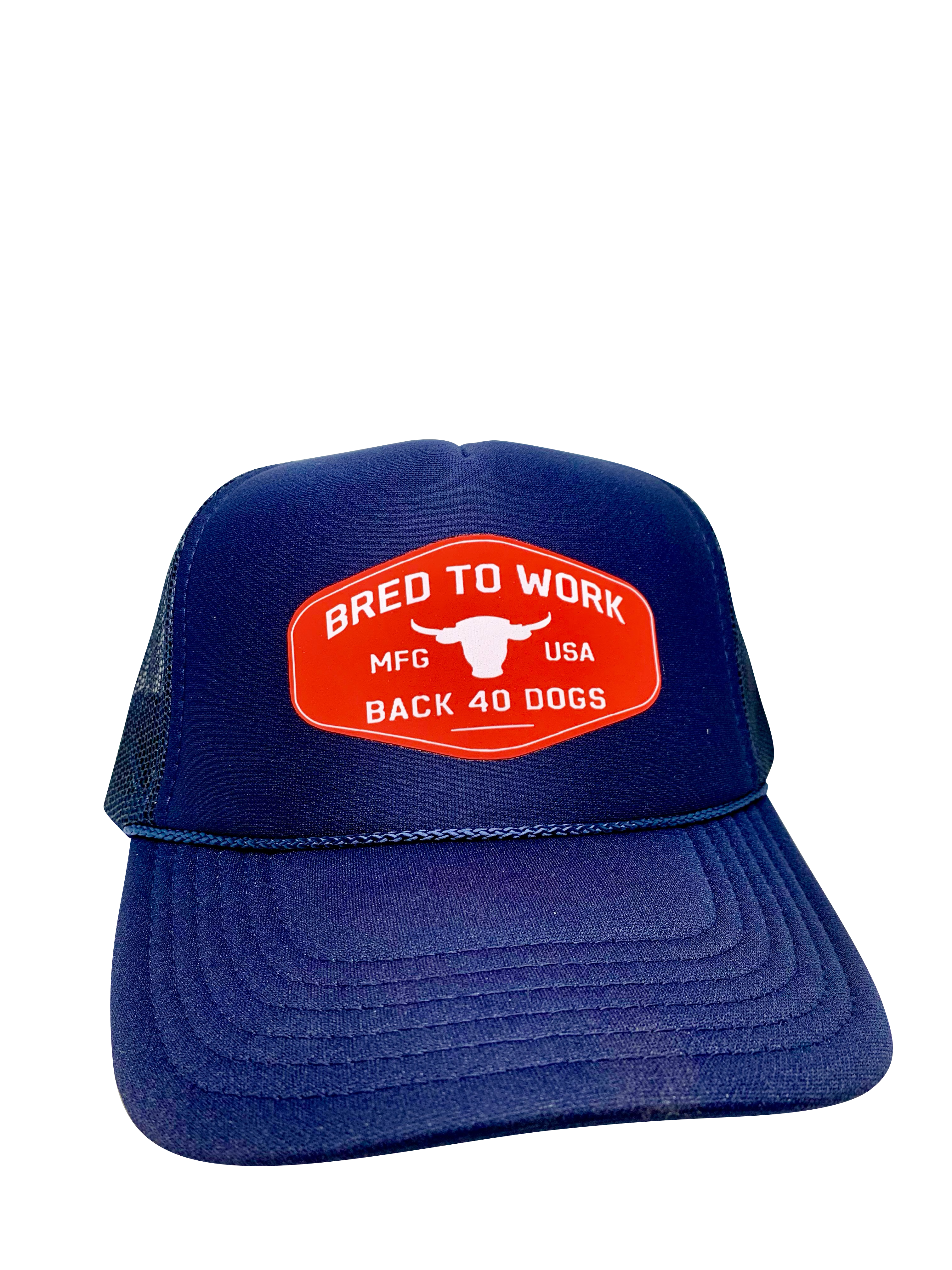 Bred to Work Trucker Hat BACK 40 Dogs - Main Image